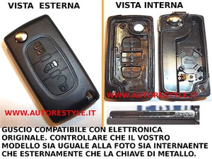 Llave Mando 3 Botones Para Control Remoto Peugeot Expert Boxer Solamente Se - Imagen 1 de 1