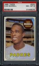 1969 Topps #333 Ivan Murrell PSA 8 NM-MT *San Diego Padres*