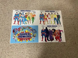 DC COMICS SUPER POWERS 4 PIECE POSTER LOT..DARKSEID FIRESTORM SUPERGIRL FLASH. - Picture 1 of 4