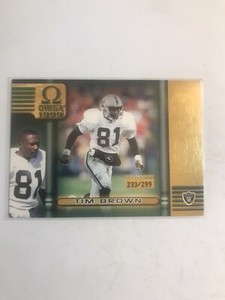 1999 Pacific Omega Gold TIM BROWN 233/299 NICE 90s SP Oakland Raiders