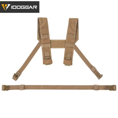 IDOGEAR Tactical Fat Strap Shoulder Strap & Back Strap H Harness Chest Rig Camo - Image 1 of 4