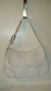 AUTH. BURBERRY ALL WHITE LEATHER HOBO $1,200++++ RETAIL - Picture 1 of 12