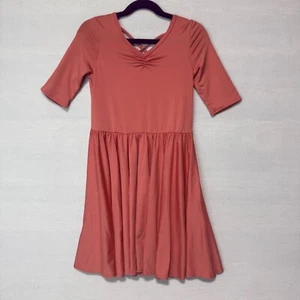 Dotdotsmile Dress Size 7 Solid Salmon New with Tags - Picture 1 of 6
