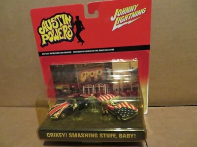 Johnny Lightning Austin Powers Crikey Smashing Stuff Set 2 Car 3 Figure 2002 MOC - Image 1 of 4