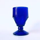 Georgian Cobalt Blue Viking Flat Tumbler Water Goblet Vintage Elegant Set of 2