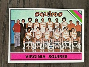 1975-76 Topps Virginia Squires Team Card #330 