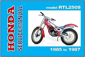 HONDA Workshop Parts Manual RTL250S 1985 1986 & 1987 Owners Spares Catalog List - Picture 1 of 4