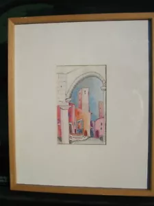 Leanne Weissler Original Kunstwerk signiert gerahmt Kunst SIENNA RESPITE M. MEDIA - Bild 1 von 9