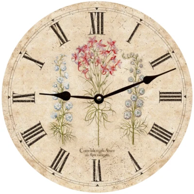 Three Flower Wall Clock- Wildflower Clock - Image 1 of 4
