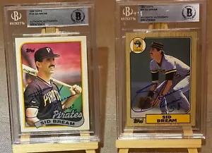 Sid Bream Beckett Autographed Baseball Card Lot (2)! - Picture 1 of 5