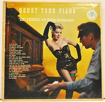 ACE O'DONNELL   "Honky Tonk Piano"  Vinyl LP   Tops L1509 - Image 1 of 4