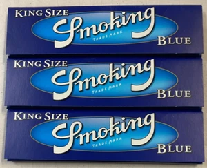 Papeles rodantes de cigarrillos tamaño King azul para fumar 11 cm 3 paquetes de 33 papeles - Imagen 1 de 2
