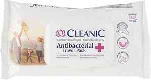 CLEANIC REFRESHING WET WIPES ANTIBACTERIAL TRAVEL PACK 40pcs (PACK OF 2) - Picture 1 of 5