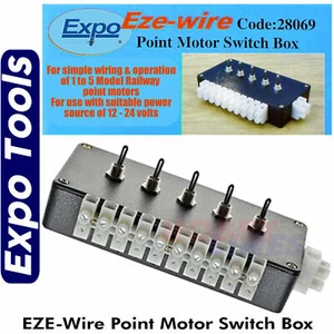 CAJA DE INTERRUPTOR DE MOTOR PUNTUAL EZE-Wire Modelo Ferrocarril Hornby Peco Seep Expo Herramientas 28069 - Imagen 1 de 6