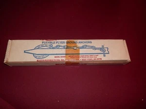 NEW AND SEALED Vintage Flexible Flyer Ground Anchors #009206 In Original Box - Picture 1 of 2