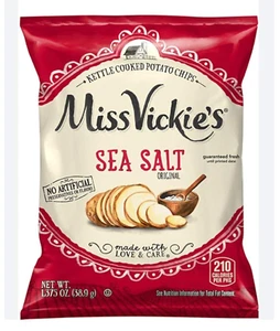 Miss Vickie's Sea Salt Flavored Kettle Cooked Potato Chips, 1.375 oz (Pack of 8) - Picture 1 of 2