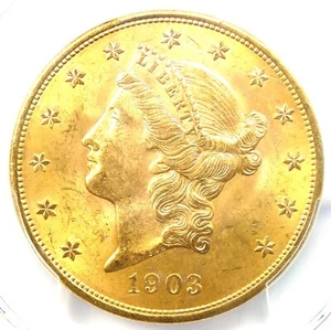 1903 Liberty Gold Double Eagle $20 Coin - Certified PCGS MS65 - $5,500 Value - Picture 1 of 4