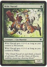 WILD NACATL X1  MAGIC Mtg SHARDS of ALARA  NEAR MINT to LIGHTLY PLAYED (NM-LP)