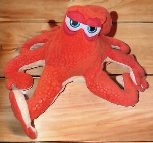 Finding Dory Hank the Octopus 8” H 9” Long Plush Toy Disney Store Orange