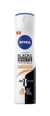 Lot Of 6 Bundle Nivea Deo Spray 150 mL Black & White Invisible Ultimate Impact - Image 1 of 4