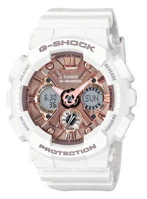Casio G-SHOCK GMAS120MF-7A2 Women's S-Series XL Metallic Rose White Watch - Image 1 of 2