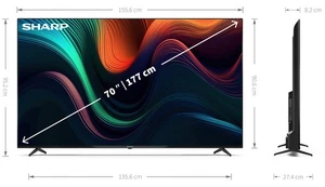 Sharp TV 70 SHARP LED 70GL4760E 4K UHD GOOGLE TV SMART TV SAT HARMAN - Foto 1 di 1