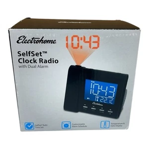 Magnasonic MM176K AM/FM Projection Clock Radio Dual Alarm Self Set — NEW IN BOX - Picture 1 of 9