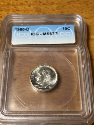 ICG 1960-D Roosevelt Dime MS67+ - Image 1 of 2
