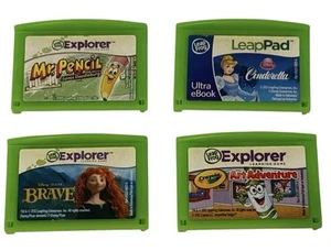 Lot of Leap Frog LeapPad Explorer Learning Games Disney Brave Cinderella Crayola - Picture 1 of 2