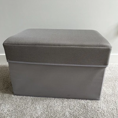 "Dormitorio de almacenamiento doble plegable gris 12""x19"" usado en excelente estado" Foto 1 de 4