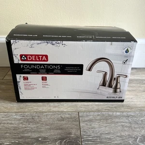 Delta Foundations B2518LF-BN 4" Mittelset Badezimmer Waschbecken Wasserhahn - Bild 1 von 7