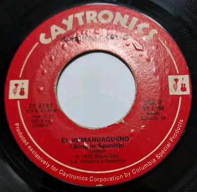 Roberto Carlos El Humahuaqueno / Inolvidable CAYTRONICS 8183 45RPM VG+ #5494  - Image 1 of 2