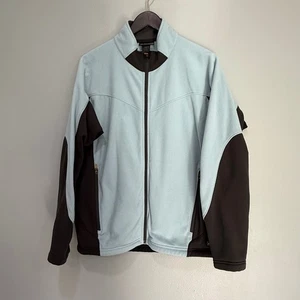 REI Womens XL Fleece Jacket Full Zip Baby Blue thicker Outdoor - Picture 1 of 7