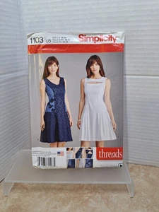Simplicity Threads Plus Size Sewing Pattern 1103 Misses' Dress - Uncut - Picture 1 of 5