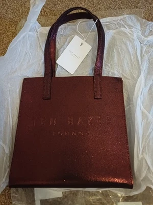 Ted Baker Tote Bag  dark red 10x10" - Image 1 of 4