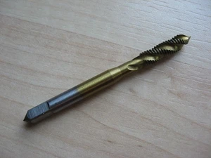 NEW M5 M5x0.8 Metric Tap Titanium Nitride Coated HSS Steel Spiral Tap #T15AC - Picture 1 of 5
