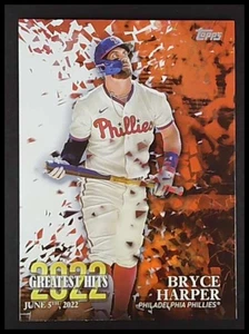 2023 Topps Bryce Harper 2022 Greatest Hits #22GH-12 Phillies MLB Card - Picture 1 of 10