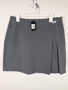 PXG Skirt Skort Womens Large Charcoal Sirocco Side Pleat Golf 4-Way Stretch - Picture 1 of 18