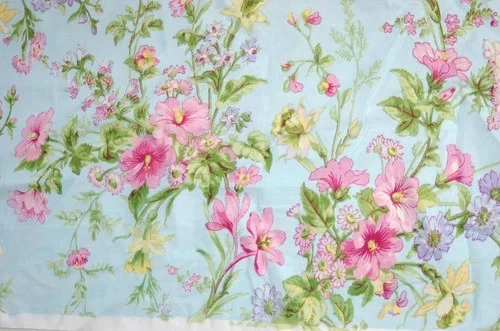 82" X 54" 2 1/4 YDS ABRIL CORNELL ELEGANTE JARDÍN AQUA DECORADOR TELA DE ALGODÓN Foto 1 de 1