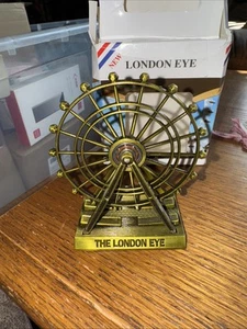 Souvenir London Eye Ferris Wheel Metal Statue Figurine Decorative Showpiece - Picture 1 of 4