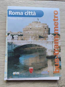 KARTE DER ÖFFENTLICHEN VERKEHRSMITTEL VON ROM ATAC COTRAL BUS TRAM METER 1996 - Bild 1 von 2