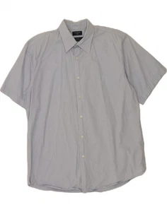 DOCKERS Mens Short Sleeve Shirt Size 16 16 1/2 Large Blue Floral Cotton BU41 - Picture 1 of 3