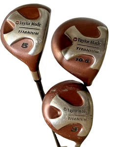 TaylorMade Titanium Bubble Shaft Driver 10.5 & 3 Wood & 5 Wood S90 Plus - Picture 1 of 10