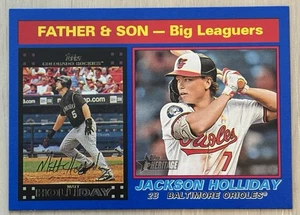 2025 Topps Heritage Blue Border 66 Matt Holliday Jackson Holliday - Picture 1 of 1