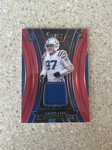 Laiatu Latu RC 2024 Panini Select Draft Selections Rookie Patch DSM-LLU 🏈 Colts - Picture 1 of 2