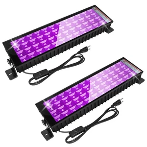 2 Pack 100W LED Black Light Bar, Blacklight with 9.8ft Cord+Plug+Switch, Blac... - Picture 1 of 7