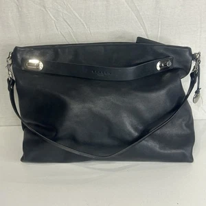 Skagen Denmark Black Leather Crossbody (with two Handles) Handbag Purse - Picture 1 of 10