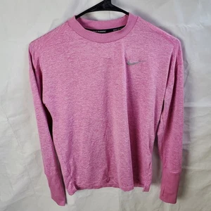 Nike Shirt Women's XS Pink Heather Element T-Shirt Running Active Dri Fit DB4272 - Picture 1 of 10
