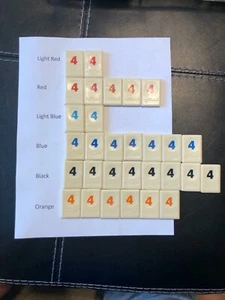 REPUESTO ÚNICO RUMMIKUB (edición 1997) pieza de juego #4 - Elige color - Imagen 1 de 12