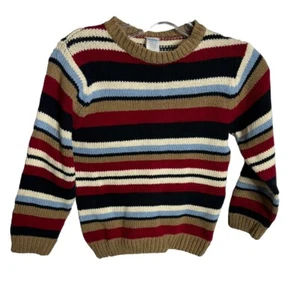 Gymboree Striped Sweater Boys Size Small 5-6 Long Sleeve Crew Neck - Picture 1 of 4